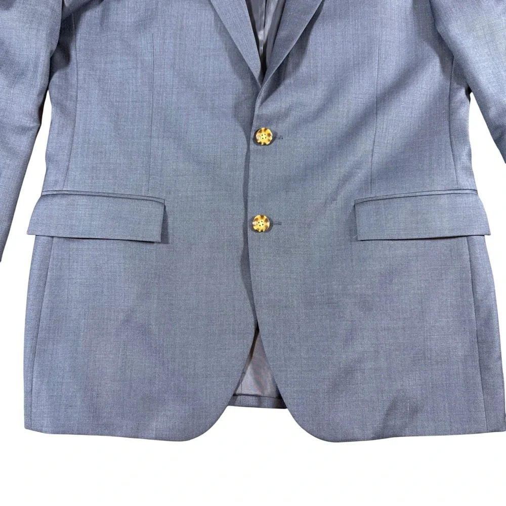 J.Crew Thompson Classic Fit Suit 42L 33x32 Navy Blue Wool Two Piece Mens